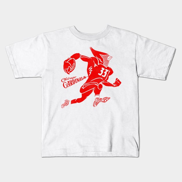 Defunct Chicago Cardinals Football Team Kids T-Shirt by Defunctland